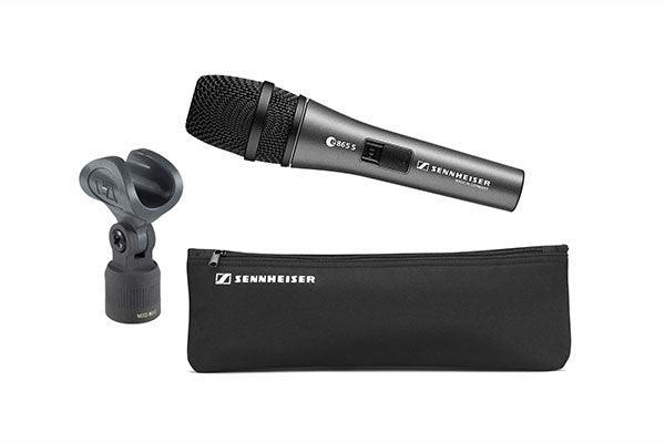 Sennheiser e 865-S Handheld super-cardioid condenser microphone with on/off switch. Includes MZQ800 clip. 11.6 oz. - Creation Networks