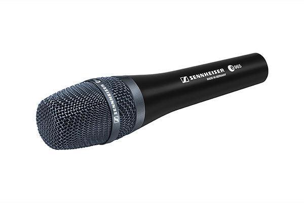 Sennheiser e 965 Handheld microphone (cardioid/supercardioid true condenser) with switchable pre-attenuation (-10 dB), low cut switch, 3-pin XLR-M and 48 V phantom power. Includes (1) MZQ 800 clip and (1) carrying pouch. - Creation Networks