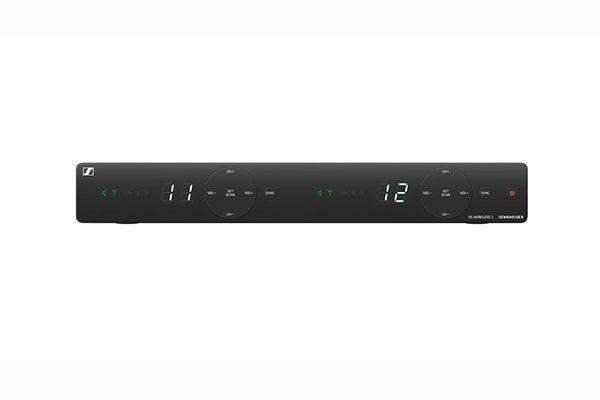 Sennheiser EM-XSW 1 DUAL-A Wireless receiver set. Includes (1) EM-XSW 1 DUAL stationary receiver with internal antennas and (1) NT 12-5 CW power supply, frequency range: A (548-572 MHz) - 508277 - Creation Networks