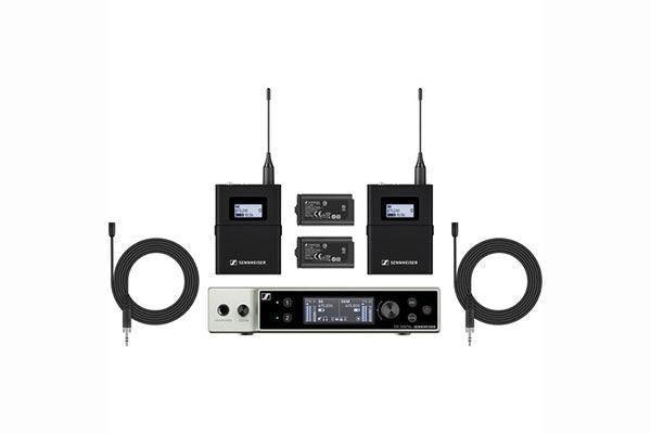 Sennheiser EW-DX MKE 2 SET Dual-Channel Digital Wireless System with Two Omni Lavalier Mics - Creation Networks