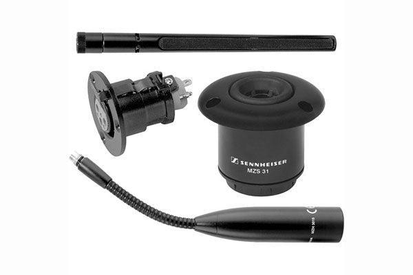 Sennheiser I15-L ME36 lobar mini shotgun capsule, MZH3015 gooseneck, MZT30 flange mount and MZS31 shock mount - Creation Networks