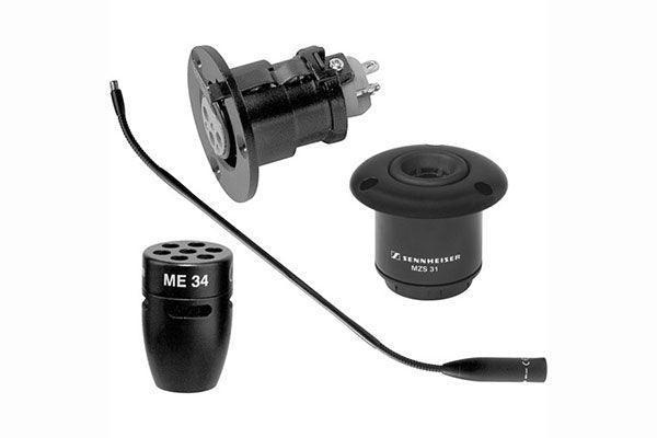 Sennheiser I42-C ME34 cardioid capsule, MZH3042 gooseneck, MZT30 flange mount and MZS31 shock mount - Creation Networks