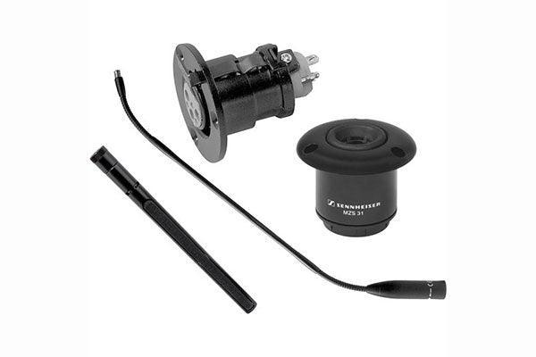 Sennheiser I42-L ME36 lobar mini shotgun capsule, MZH3042 gooseneck, MZT30 flange mount and MZS31 shock mount - Creation Networks