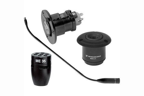 Sennheiser I42-S ME35 supercardioid capsule, MZH3042 gooseneck, MZT30 flange mount and MZS31 shock mount - Creation Networks