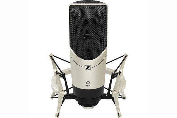 Sennheiser MK4 SET Large-diaphragm, side-address microphone with 24-carat-gold-plated diaphragm, metal housing and internal capsule shock-mount; includes MKS 4 Shockmount - Creation Networks