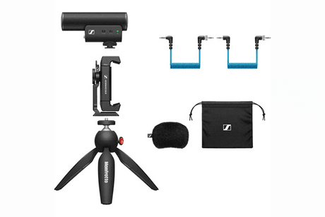 Sennheiser MKE 400 On-camera Shotgun Microphone with Smartphone Clamp and Tripod Stand - 509257 - Creation Networks