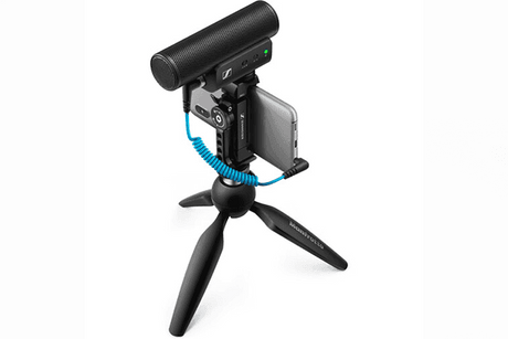 Sennheiser MKE 400 On-camera Shotgun Microphone with Smartphone Clamp and Tripod Stand - 509257 - Creation Networks