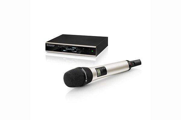 Sennheiser SL HANDHELD SET DW Wireless vocal set. Includes (1) SL Handheld DW transmitter with MME 865-1 capsule (supercardioid, condenser), (1) BA 10 rechargeable battery, (1) SL Rack Receiver DW, (1) power supply, (1) pouch and (1) case - Creation Networks