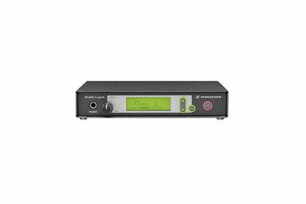 Sennheiser SR2020-D DUAL RF system package for two channel applications. Includes (2) SR2020-D-US rack-mountable transmitter, (1) AM2 front-mount antenna mounting kit, (5) HDE2020-D-II US receivers, (1) EZL2020L charger case and (1) ADA signage kit - Creation Networks