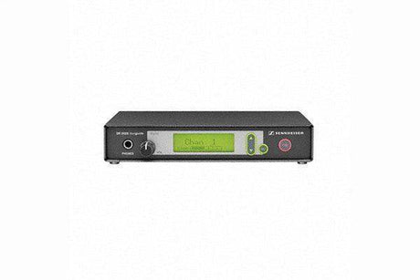 Sennheiser SR2020-D DUAL RF system package for two channel applications. Includes (2) SR2020-D-US rack-mountable transmitter, (1) AM2 front-mount antenna mounting kit, (5) HDE2020-D-II US receivers, (1) EZL2020L charger case and (1) ADA signage kit - Creation Networks