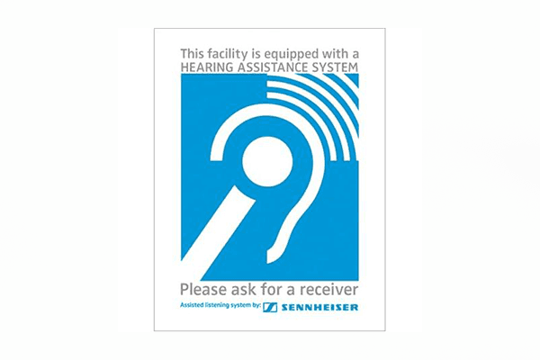 Sennheiser USADASIGNAGEKIT ADA plaque and window sticker - Creation Networks