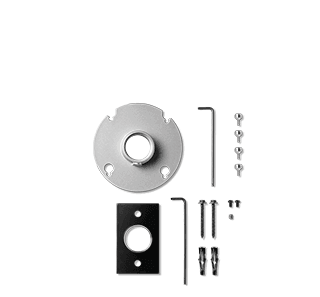 Shure A900-S-PM 1.5" Pole Mount Kit, Square, No Cover (Pole not included) - Creation Networks