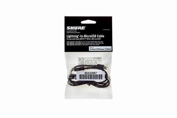 Shure AMV-LTG 1m microB to Lightning cable - Creation Networks