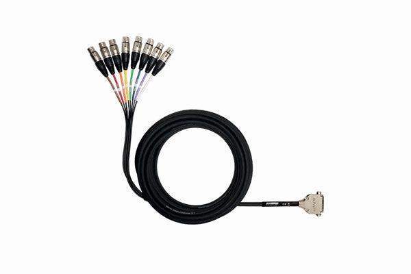 Shure DB25-XLRF 8 Channel DB25 to XLR Female Audio Snake, 25 ft. - Creation Networks