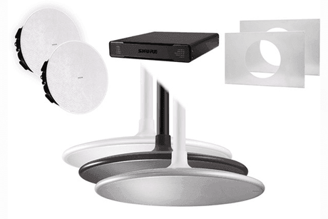 Shure ECOSYSTEM BUNDLE 920PR (1) MXA920W-R (1) P300-IMX (2) MXN5W-C + Tile Bridge - 920PR W-V - Creation Networks