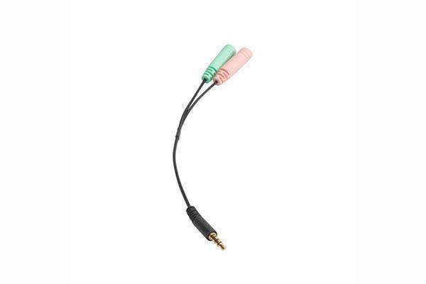 Shure IHAC3.5MM-TRRS ADPTR, DUAL 3.5MM FEM TO MALE 3.5 TRRS - Creation Networks