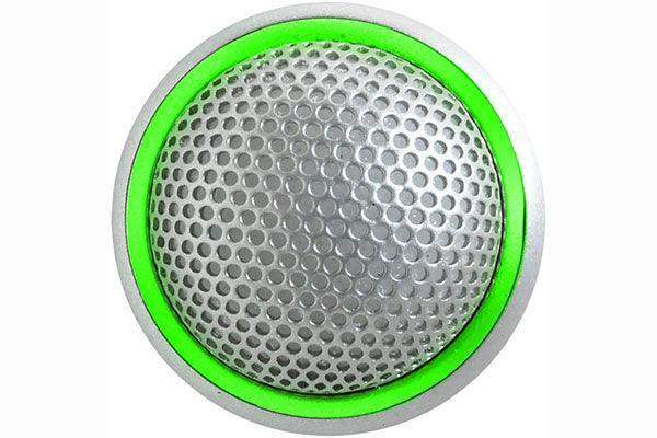 Shure MX395AL/O-LED Microflex Low-Profile Omnidirectional Boundary Microphone with Logic-Control LED for Installs (Silver) - Creation Networks