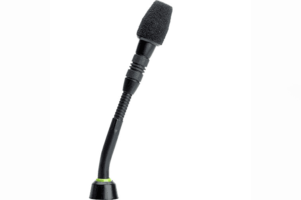 Shure MX405RLP/C 5" Shock-Mounted Gooseneck Mic with Cardioid Capsule, No Preamp, and Red LED Ring on Top (Black) - Creation Networks