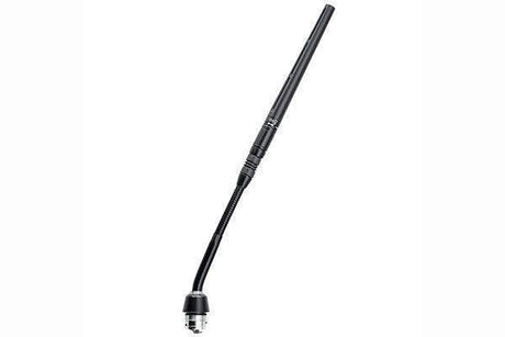 Shure MX405RLP/S 5" Shock-Mounted Gooseneck Mic with Supercardioid Capsule, No Preamp, and Red LED Ring on Top (Black) - Creation Networks