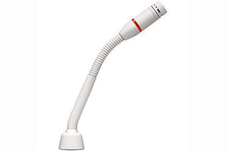 Shure MX405WRLP/N 5" Shock-Mounted Gooseneck Mic with No Capsule, No Preamp, and Red LED Ring on Top (White) - Creation Networks