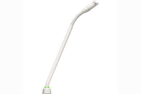 Shure MX410WLP/C-VBDL 10" Gooseneck Mic with Cardioid Capsule, No Preamp, and 2-Color LED Ring on Bottom (White) Microphnes Shure