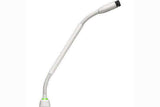 Shure MX410WLPDF/N Microflex 10" Low-Profile Dualflex Gooseneck Microphone Cardioid White Microphones Shure