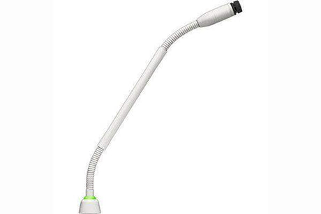 Shure MX410WLPDF/N 10" Dualflex Gooseneck Mic with No Capsule, No Preamp, and 2-Color LED Ring on Bottom (White) - Creation Networks