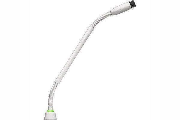 Shure MX410WLPDF/N 10" Dualflex Gooseneck Mic with No Capsule, No Preamp, and 2-Color LED Ring on Bottom (White) - Creation Networks