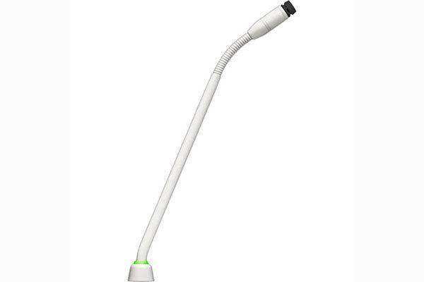 Shure MX410WLP/N 10" Gooseneck Mic with No Capsule, No Preamp, and 2-Color LED Ring on Bottom (White) Microphnes Shure