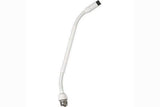 Shure MX410WRLPDF/N Microflex 10" Gooseneck Microphone Cardioid Low Profile White with Light Ring Dualflex Microphones Shure