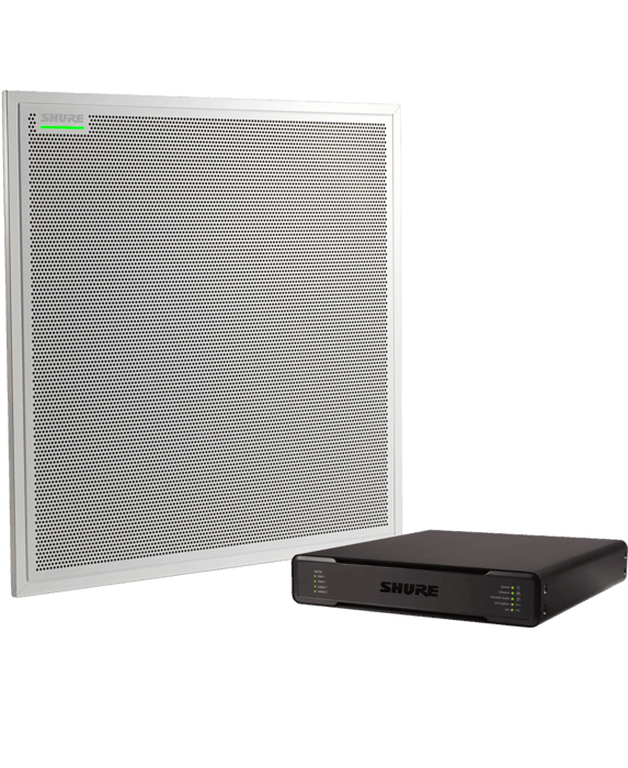 Shure MXA910 + P300-IMX AV Conferencing Bundle New Version for 24 inch Ceiling Grid Installation (White) - MXA910W-US-P300-P - Creation Networks