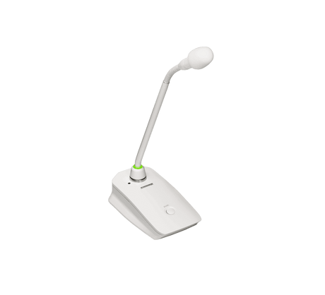 Shure MXW8W=-Z10 Desktop Gooseneck Base Transmitter (White) - Creation Networks