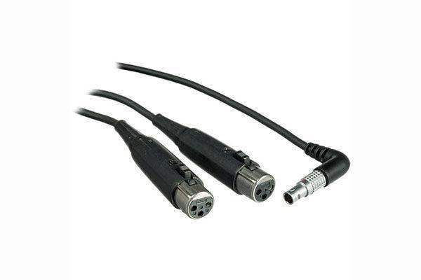 Shure PA720 10' Input Cable for the P6HW Hardwired Bodypack (5 Pin LEMO Connector to L & R female XLR Connectors) - Creation Networks