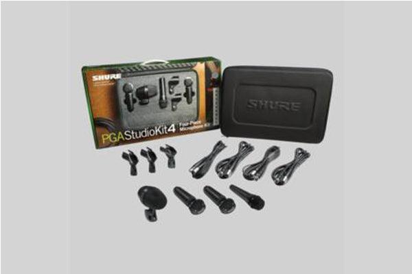 Shure PGASTUDIOKIT4 4-piece studio kid including 1-PGA52, 1-PGA57, 2-PGA181, 1-A25D stand adapter, 2-WA371 stand adapters, 4-XLR-XLR cables, case - Creation Networks