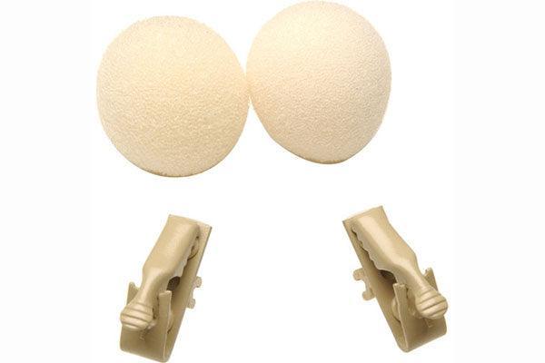 Shure RK304T Tan Foam Windscreens and Tie Clip for SM93, WL93, WL93T (Contains Two of Each) - Creation Networks