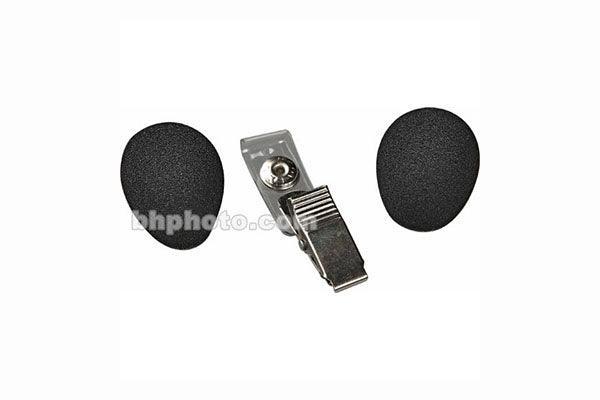 Shure RK318WS Black Foam Windscreens and Clothing Clip for all WH10, WH20 Headworn Microphones (Contains Two) - Creation Networks