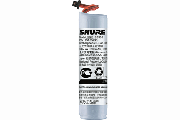 Shure SB905 LI-ION RECHARGEABLE BATTERY FOR MXW - Creation Networks