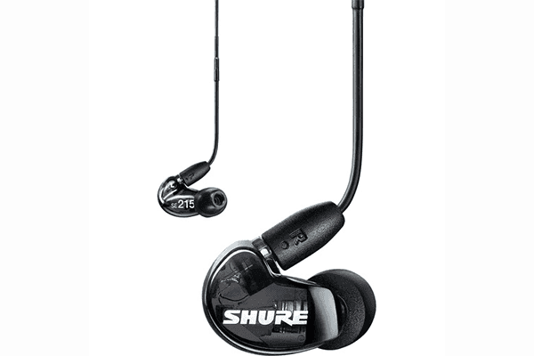 Shure SE215 Sound-Isolating In-Ear Stereo Earphones with RMCE-UNI Remote Mic Universal Cable (Black) - SE215DYBK+UNI - Creation Networks