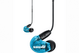 Shure SE215 Sound-Isolating In-Ear Stereo Earphones with RMCE-UNI Remote Mic Universal Cable (Blue) - SE215DYBL+UNI - Creation Networks