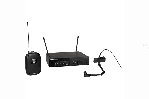 Shure SLXD14/98H Combo System with SLXD1 Bodypack, SLXD4 Receiver, and Beta 98H/C Clip-on Gooseneck Microphone - Creation Networks