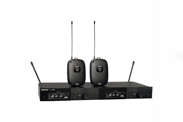 Shure SLXD14D Dual-Channel Digital Wireless Bodypack System with No Mics (G58: 470 to 514 MHz) - SLXD14D-G58 - Creation Networks