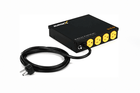 SurgeX SX-DS-154 MultiPak Surge Suppressor and Power Filter, Multi Array Solution, Includes Mounting Brackets, 4 Outlets - Creation Networks