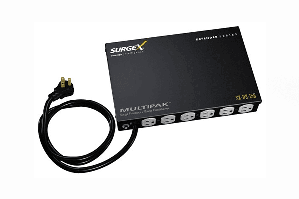 SurgeX SX-DS-156 MultiPak Surge Suppressor and Power Filter, Multi Array Solution, Includes Mounting Brackets, 6 Outlets - Creation Networks