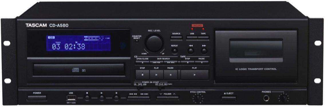Tascam CD-A580 Cassette/CD/USB MP3 Player Recorder Audio Players & Recorders Tascam