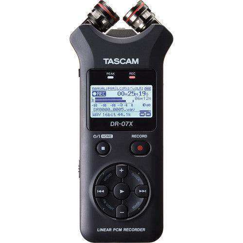 Tascam DR-07X 2-Input / 2-Track Portable Audio Recorder with Onboard Adjustable Stereo Microphone Audio Tascam