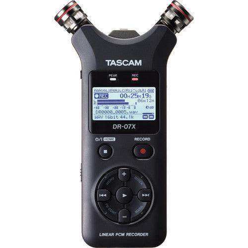 Tascam DR-07X 2-Input / 2-Track Portable Audio Recorder with Onboard Adjustable Stereo Microphone Audio Tascam