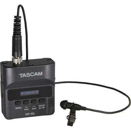 Tascam DR-10L Micro Portable Audio Recorder with Lavalier Microphone (Black) Audio Tascam