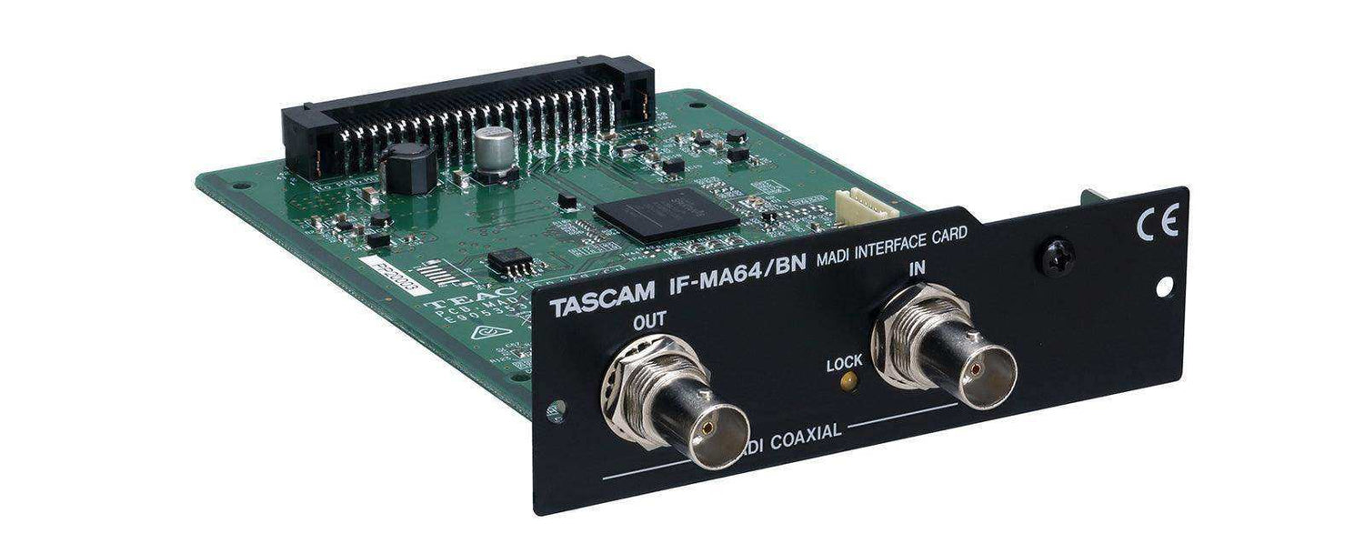 Tascam IF-MA64/BN 64-Channel MADI Coaxial Interface Card for DA-6400 64-Channel Recorder Audio Players & Recorders Tascam