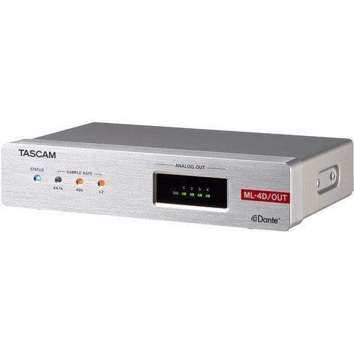 Tascam ML-4D/OUT-E Line Output Dante Converter with Built-In DSP Mixer - Creation Networks