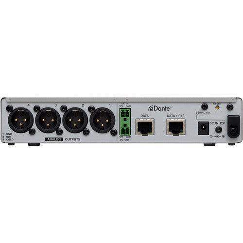 Tascam ML-4D/OUT-X 4-Channel Line-Output Dante Converter with Built-In DSP Mixer - Creation Networks